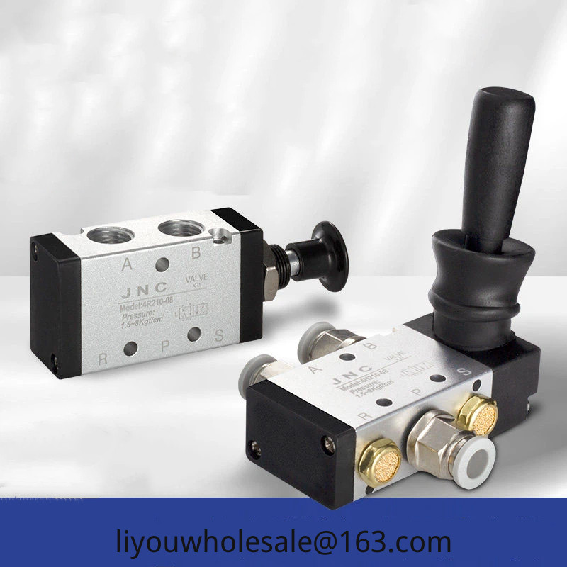 สวิตช์นิวเมติกคู่มือวาล์วสองตําแหน่งห้าผ่านประแจมือย้อนกลับกระบอกวาล์วควบคุมอุปกรณ์เสริม Daquan 4H21