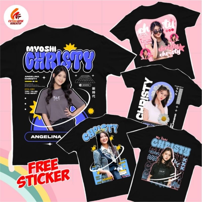 JKT48 MY OSHI CHRISTY GRAFFITI EDITION MEMBER เสื้อยืด - VIRAL JKT48 COMBED 24S เสื้อยืด