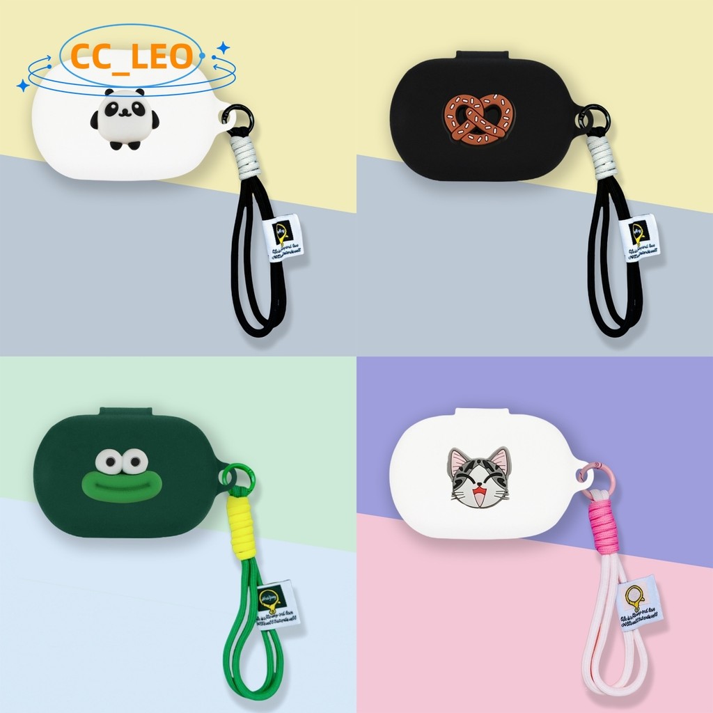 for JBL SENSE Pro Case Cartoon Silicone Soft Case Cute Cat Frog Lanyard Suitable for JBL SENSE Pro S