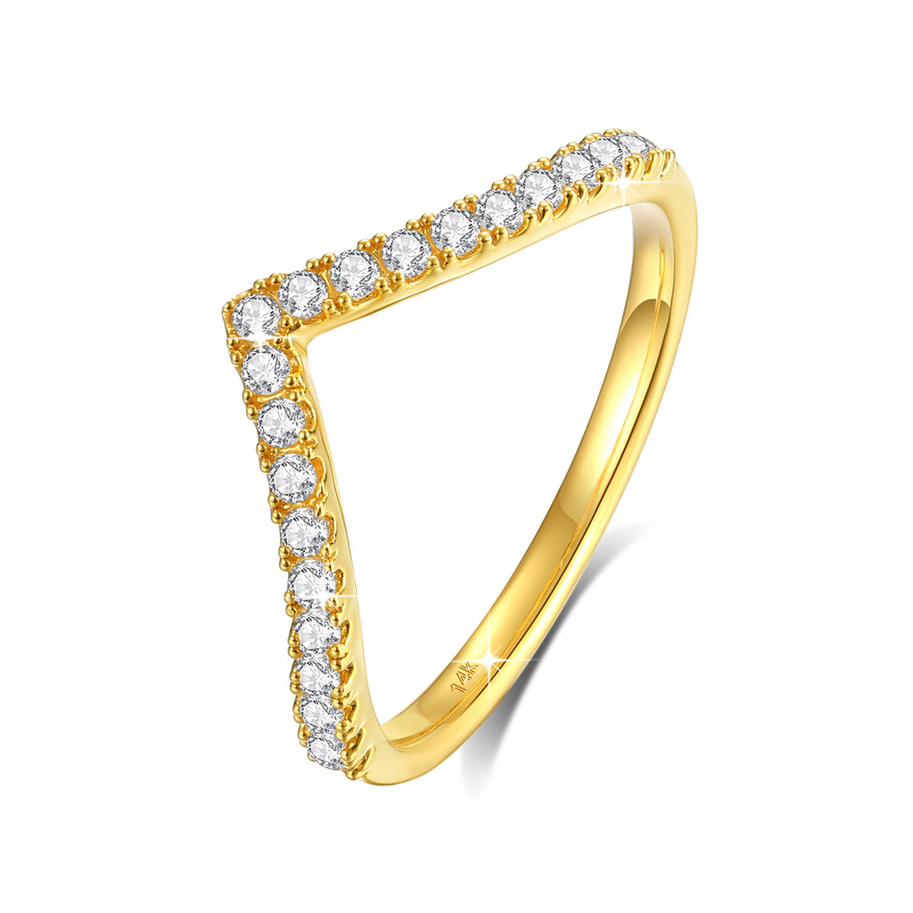 แหวน Moissanite เพชรแท้ ขนาด 14K Gold Au585 สำหรับผู้หญิง มาพร้อมใบรับรอง ของขวัญวันวาเลนไทน์