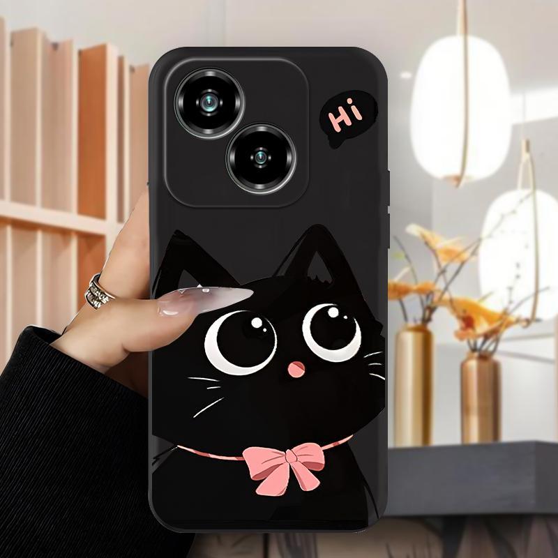 น่ารักแมวดําสําหรับ ZTE Nubia Air Z2468N / Nubia Focus Pro 5G Z2351N / Nubia Neo 2 5G Z2352N เคสโทรศ