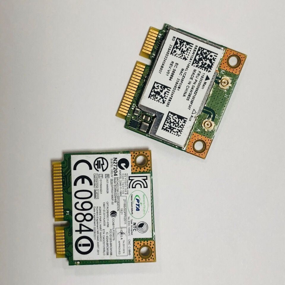 การ์ดไวไฟและบลูทูธสำหรับโน๊ตบุ๊ค Lenovo รุ่น E430, E431, E530, E49, K49, K29, V480 | แบรนด์ Broadcom