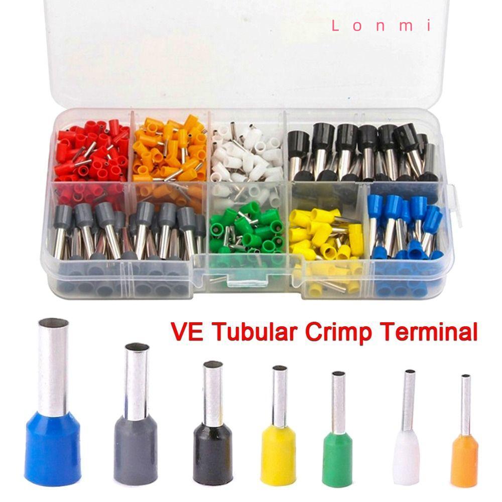 LONMI 300/400/700PCS Tube Terminal ชุดรวม E4012 E2512 E6012 E1510 กล่องฉนวน Terminator