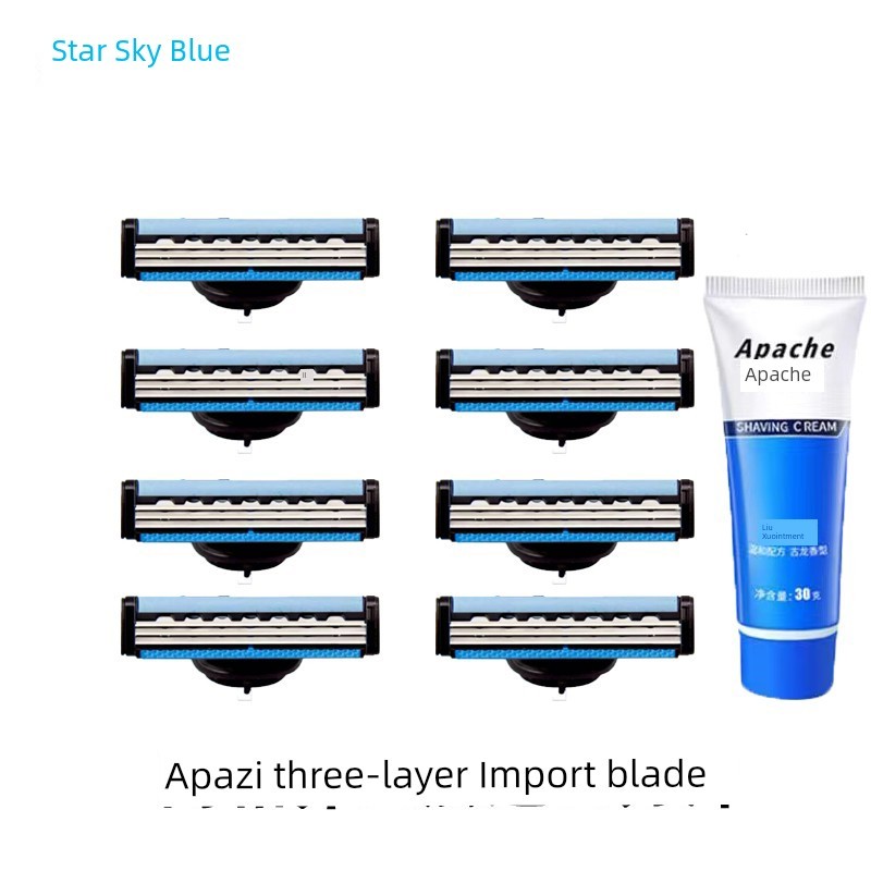 Apache คู่มือ Apache มีดโกน Apache มีดโกนใบมีด 3 ชั้นคู่มือ Anti-Scratch ใบมีดสามชั้น