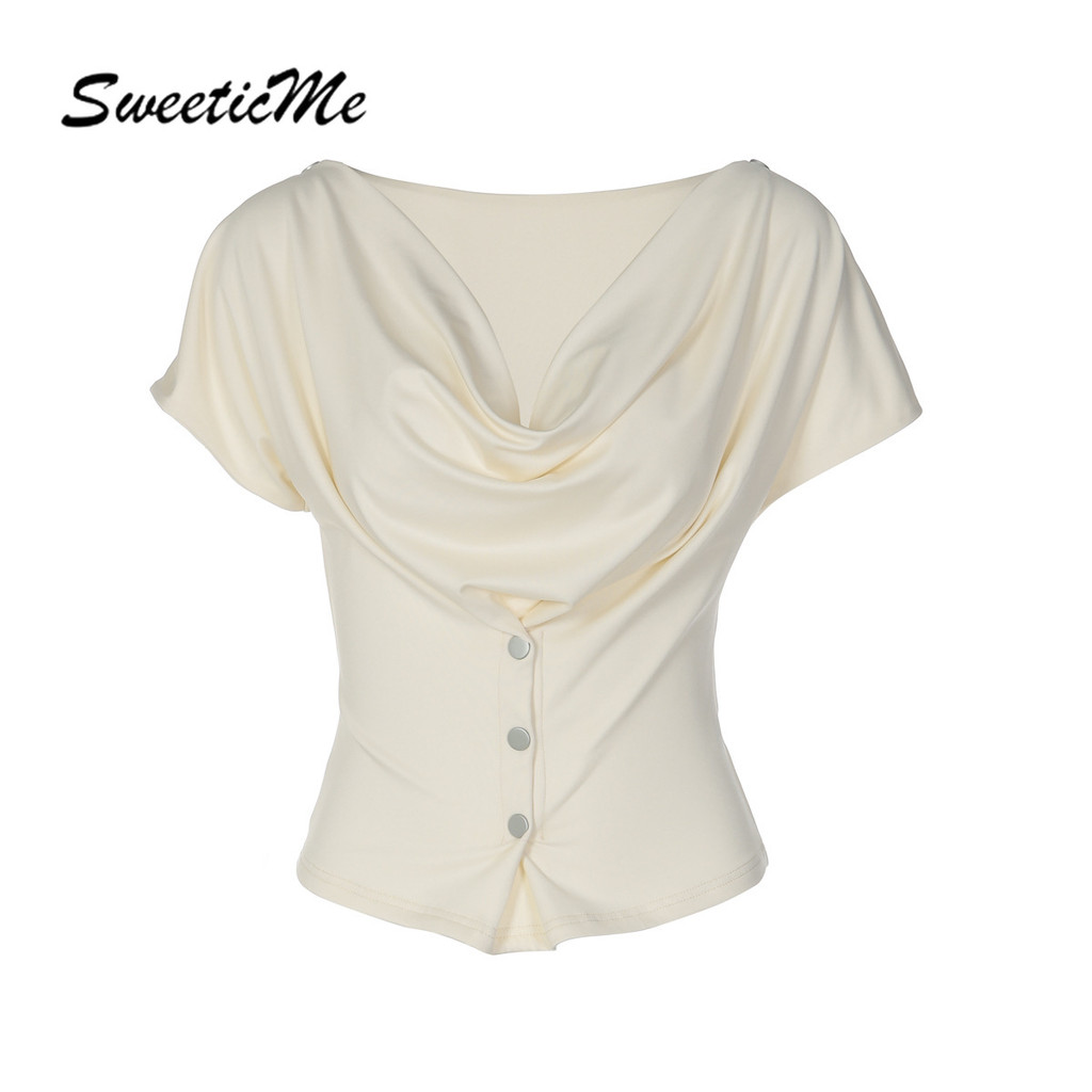 เสื้อยืดผู้หญิงแขนสั้น SweeticMe แบบใหม่ 2026