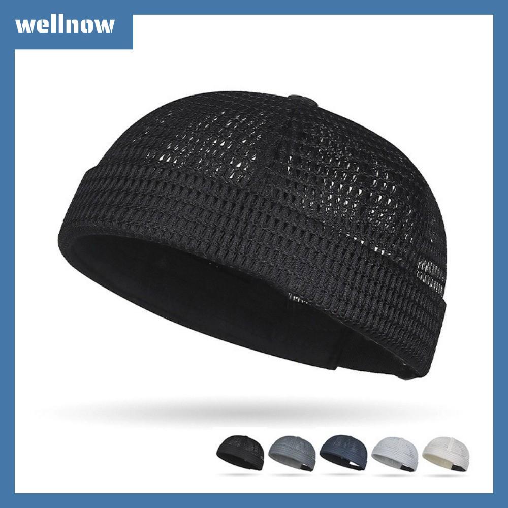 WELLNOW หมวกทรงแบนสไตล์Hip-Hop ตาข่ายระบายอากาศ เบาสบายสำหรับฤดูร้อน
