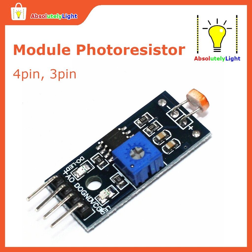 โมดูลเซนเซอร์ตรวจจับค่าแสงสำหรับ Arduino หรืองาน DIY ทั่วไป 4pin, 3pin