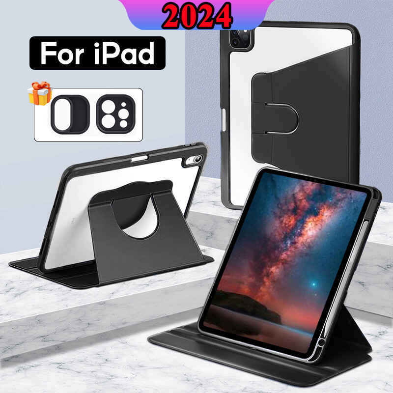 หมุนได้ 360 องศา สําหรับ เคสไอเเพด iPad Air 4/5/6 Gen 7/8/9/10 Pro11 Pro13 11/13 2024 (M4) 10.2,10.9