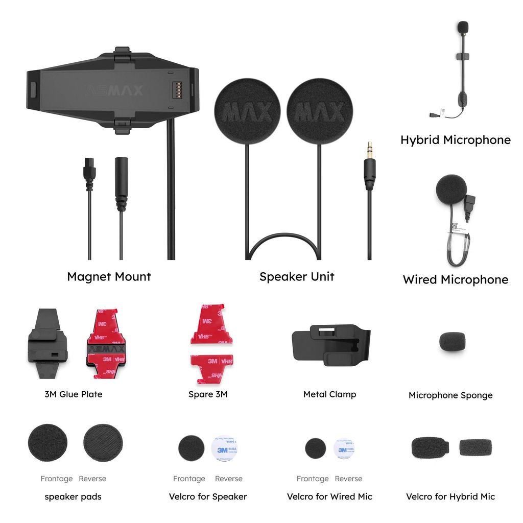 ASMAX F1 40 มม.ลําโพงสําหรับรถจักรยานยนต์บลูทูธคลิปด้านหลังสําหรับชุดหูฟัง F1 ข้าวสาลีอ่อนและข้าวสาล