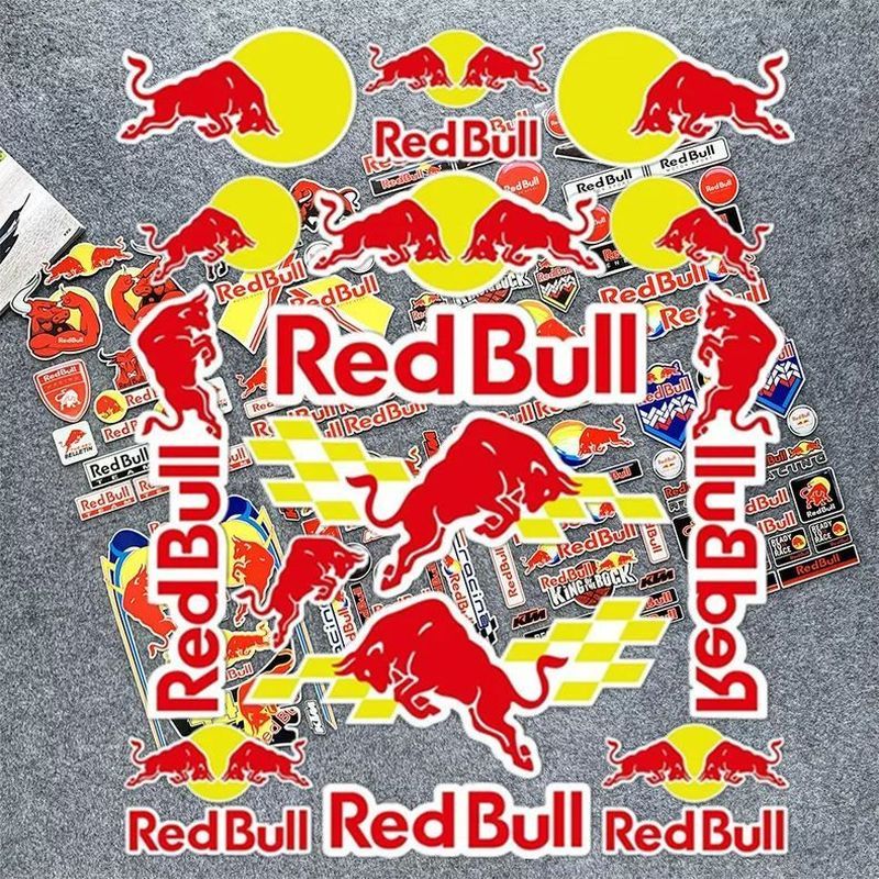 สไตล์เรซซิ่ง สติ๊กเกอร์ Red Bull เรดบูล สติ๊กเกอร์สะท้อนแสง กันน้ำ ติดหมวกกันน็อค มอเตอร์ไซค์ รถไฟฟ้า
