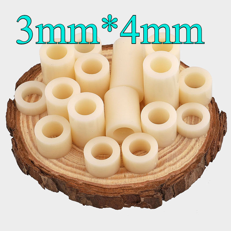 คอลัมน์แยก ABS สีขาว, คอลัมน์แยกฉนวน, คอลัมน์แผ่นพลาสติก 3mm4mm ผ่านคอลัมน์ปลอกไนลอน [CWW-KK]