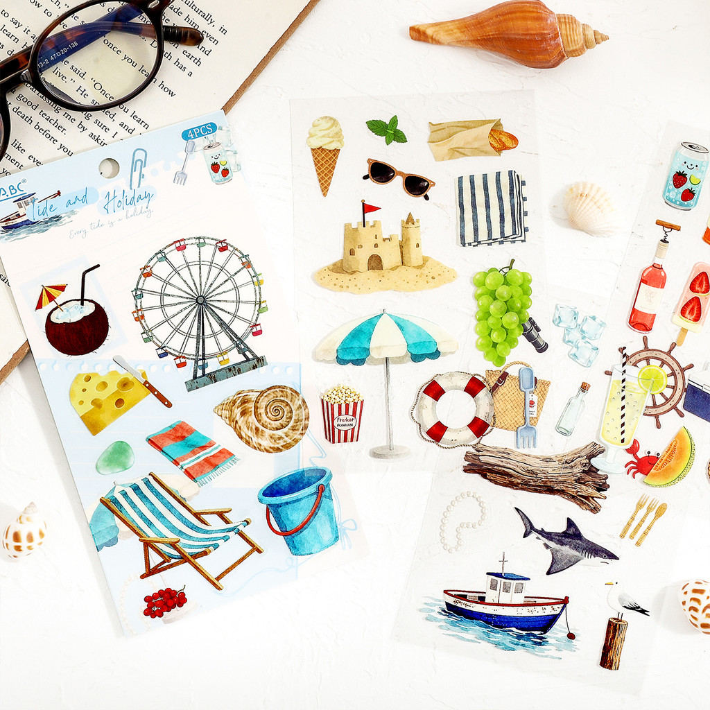 4 ชิ้น Home Life Camping สติกเกอร์ Kawaii สัตว์โปร่งใส PET Scrapbooking Clipping อุปกรณ์ Decals สําหรับ Journaling Planner Collage Junk Journal Bullet อัลบั้มปฏิทินเคสโทรศัพท์ ราคา ถูกที่สุด ดีลบีเคเค แกลเลอรีภาพที่ 2