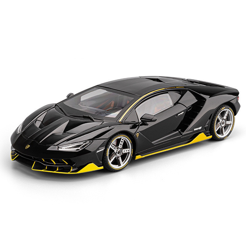 ขนาดใหญ่ 1: 18 Lamborgh LP770 โลหะผสมรถสปอร์ตจําลองอินเทรนด์เล่นตกแต่งแสงดึงกลับรุ่น