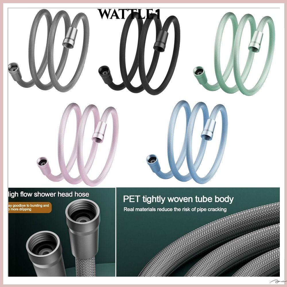 WATTLE สายฝักบัวมือถือ, GI/2 Universal Interface Shower Tube, ทนทาน 1.5/2 เมตรยืดหยุ่น Anti Winding 