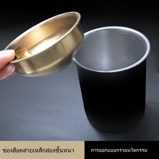 ที่เขี่ยบุหรี่สแตนเลสฝาครอบกันลมกรองเถ้า|เหมาะสําหรับครอบครัวร้านเกมบาร์ CXT002