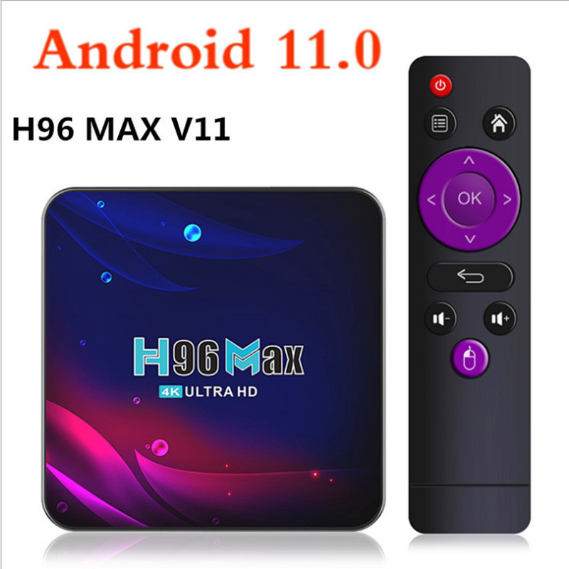 H96 MAX V11 Set Top Box Android 11.0 RK3318 4G/64G 5GWiFi 4k HD Bluetooth