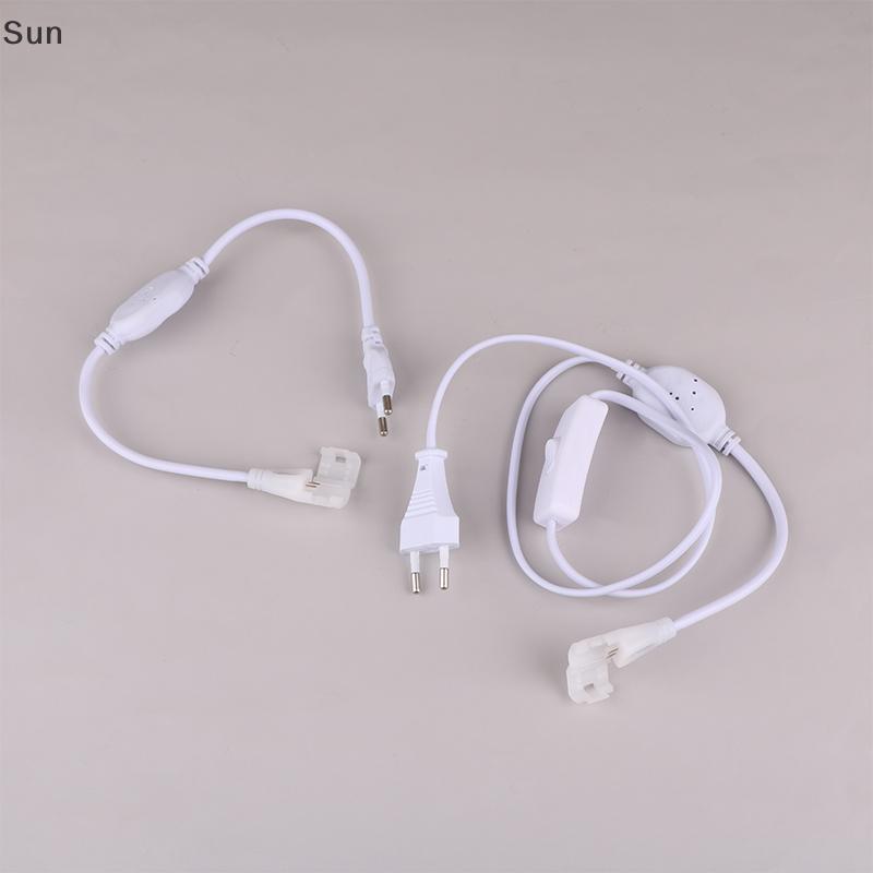Sun EU ปลั๊กสําหรับ 220 V COB LED Strip ปลั๊ก Fast Connector พร้อมสวิตช์ปุ่มสายสําหรับ IP67 10 มม.CO