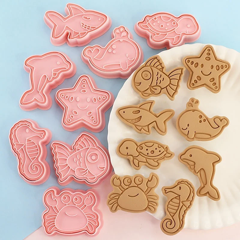 COD แม่พิมพ์คุกกี้ 3D DIY 8 ชิ้น ชุดเครื่องมือเบเกอรี่ ใช้ทำขนมตกแต่งวาเลนไทน์ ฮาโลวีน คริสต์มาส และเทศกาลต่างๆ
