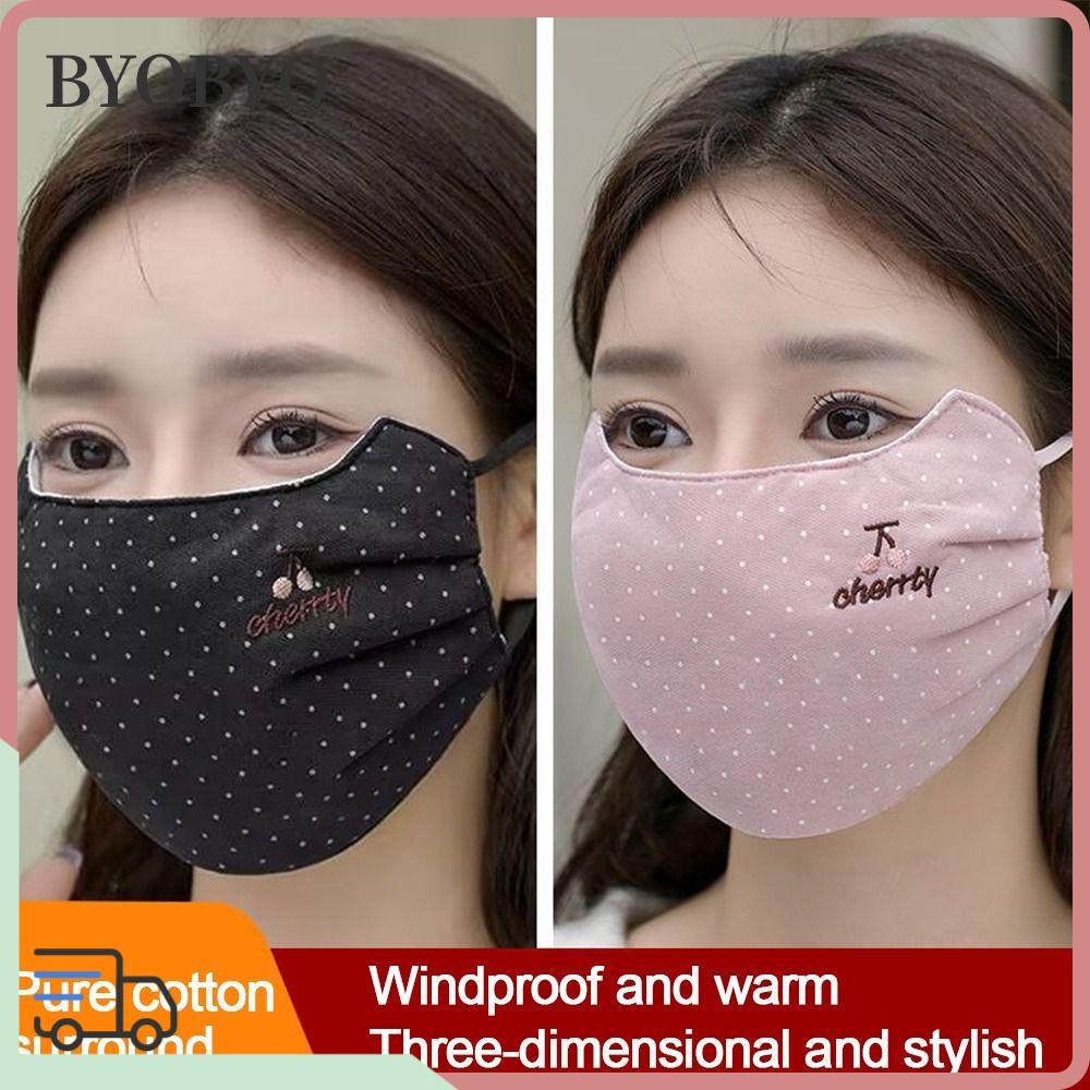 BYOBYO แมสก์ขี่จักรยานแบบสายหู เปิดทางลมได้ ใช้ใหม่ซ้ำได้ มีลายพิมพ์แฟชั่นทำความสะอาดได้