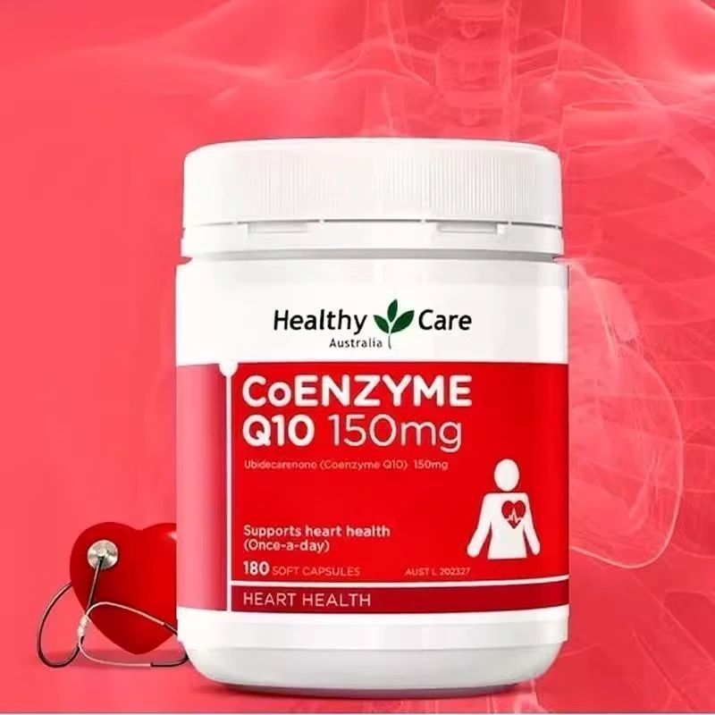 Global Shopping HealthyCare Coenzyme q10 Soft Capsules 180 แคปซูล Overtime Stay Up Late Care Heart F