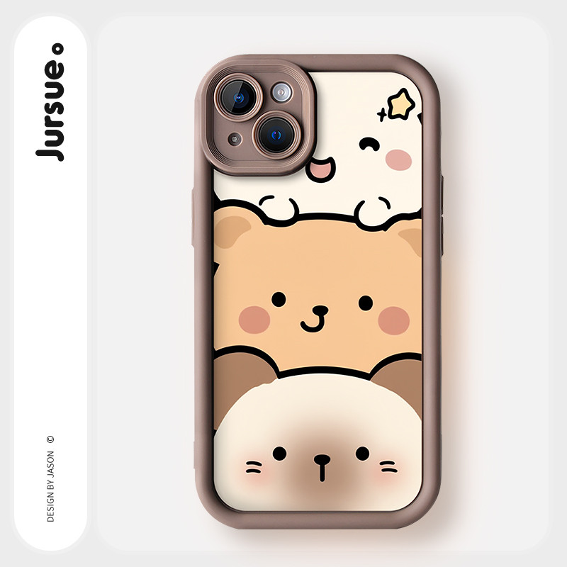 JURSUE เคสไอโฟน เคสนุ่มกันกระแทกมีสไตล์ตลกการ์ตูน เคสโทรศัพท์ for iPhone 17 Air 16 15 14 13 12 11 Pro Max SE 2020 X XR XS 8 7 Plus พลัส MZ50527