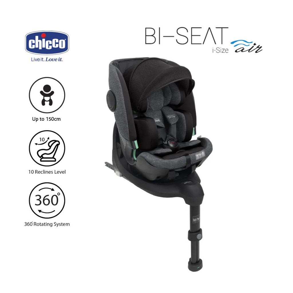 Chicco Bi-Season Air I-Size พร้อมฐาน 360 คาร์ซีทเด็กแรกเกิด (อายุไม่เกิน 12 ปี)