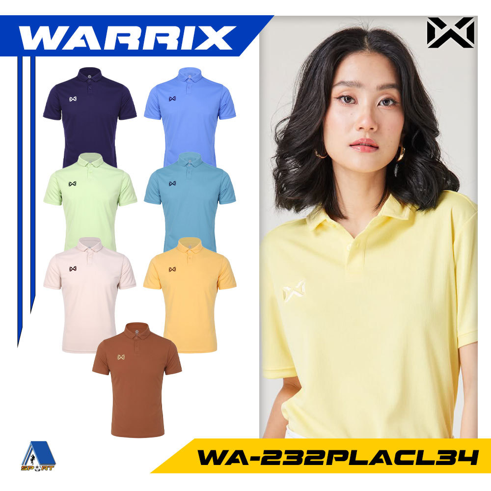 [[ส่งฟรี!! มีเงินคืน]] WARRIX เสื้อโปโล รุ่น PIN รหัส WA-232PLACL34 ชุดที่ 2 แท้100%