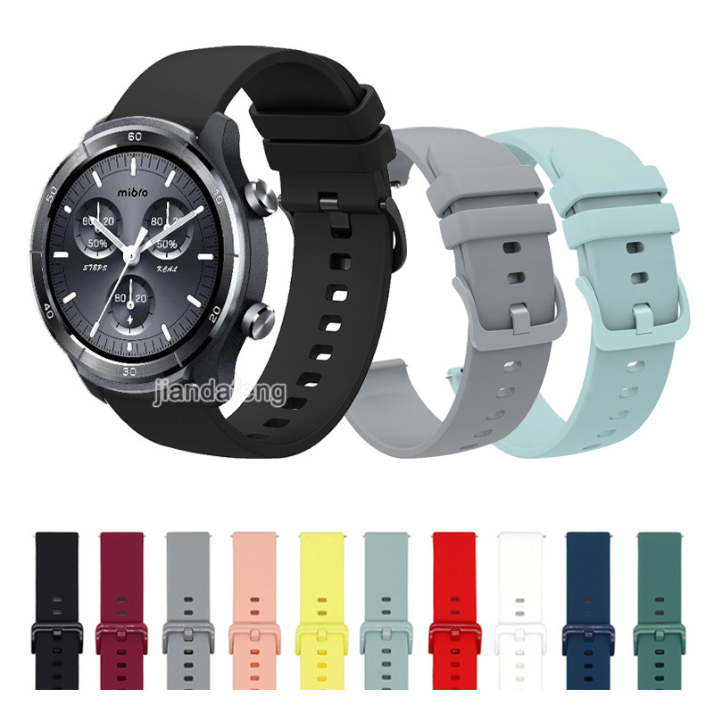Simple สีทึบสายนาฬิกาซิลิโคนสําหรับ Mibro Watch Lite 3 Pro Lite 2 C2 C3 C4 A1 A2 GS Active
