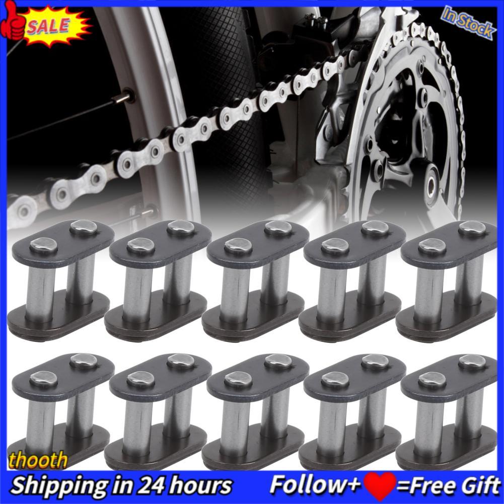 Thooth T8f Steel WearResistant Chain Master Link ตัวเชื่อมต่อ 10 ชิ้นสำหรับนักปั่นจักรยานทดแทนโดยตรง
