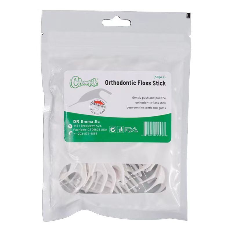 Orthodontic Floss Stick, Braces Wire Slot, Dental Floss for Teeth Correction, Small Orthodontic Flos