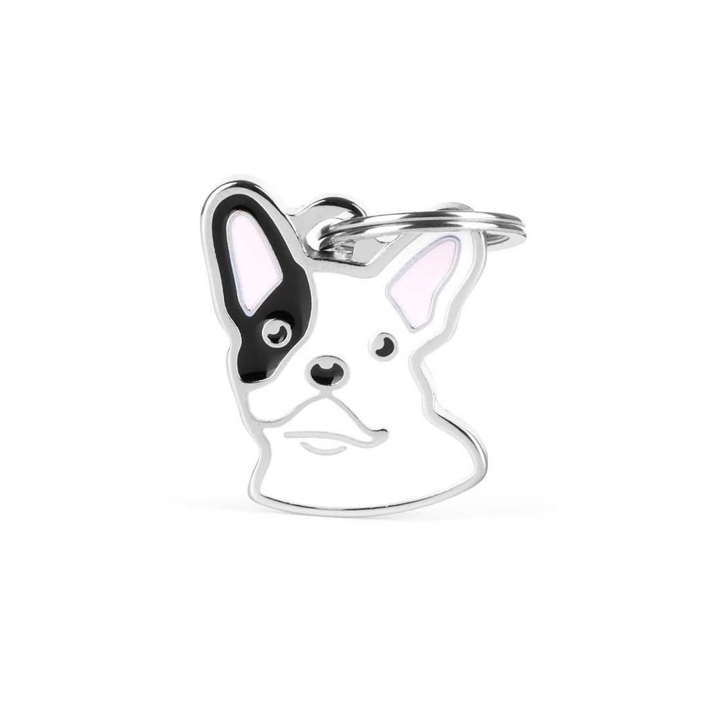 ID TAGS WHITE FRENCH BULLDOG