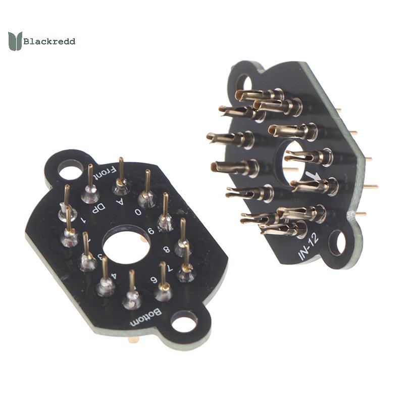 BRED 1/4 ชิ้น 12pin เซรามิค Nixie Tube Holder Soet IN-12 Glow Tube Soet Tube Holder IN12 .