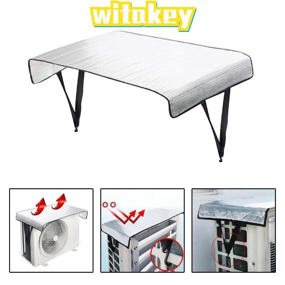 WITAKEY เครื่องปรับอากาศป้องกัน, กันฝุ่น 46x95CM ฝาครอบเครื่องปรับอากาศ, ฝาครอบกันฝุ่นกันน้ํากันแดดป้องกันหิมะ