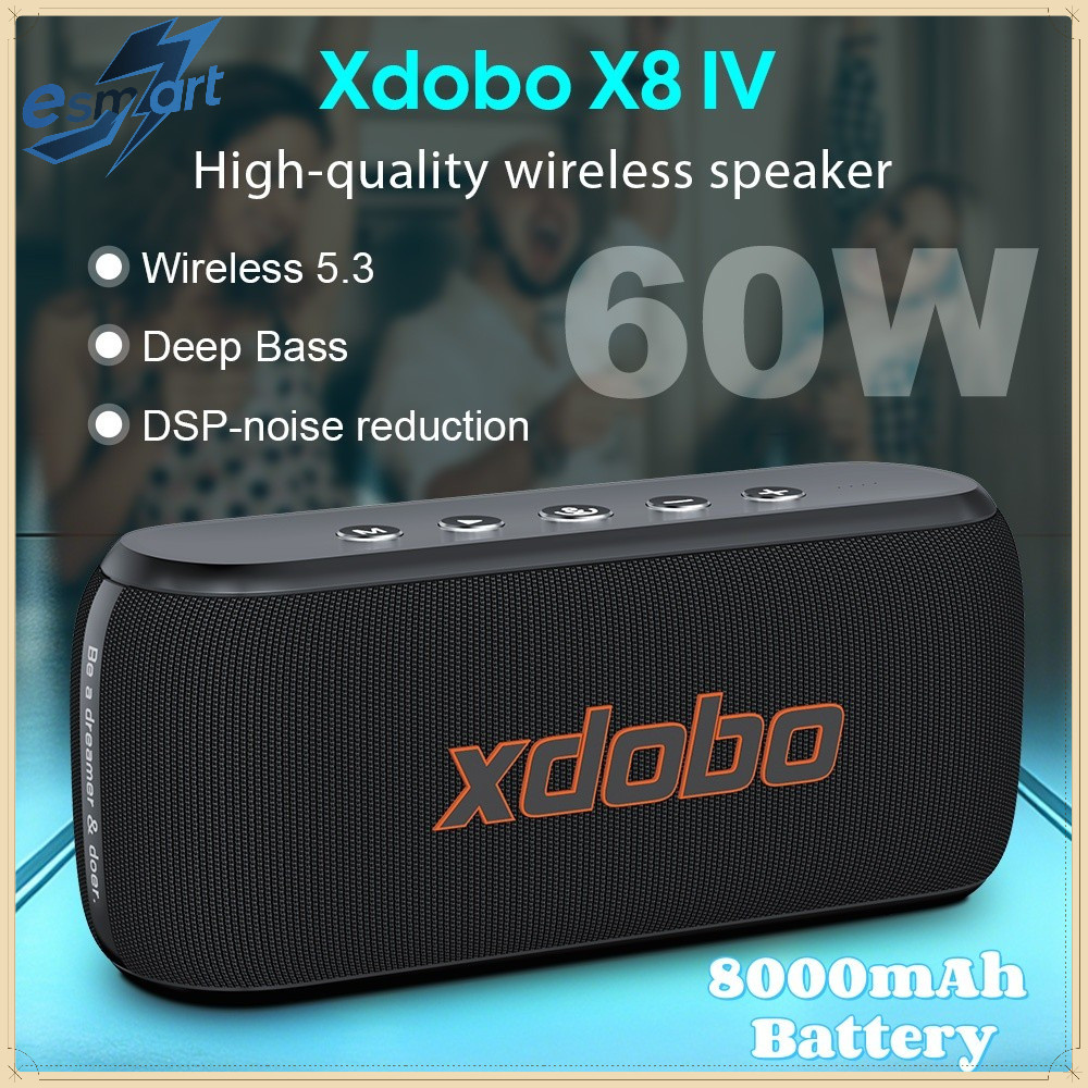 XDOBO X8 IV TV ลําโพงไร้สาย 60W SoundbarHeavy Bass 8000mAh แบตเตอรี่ Home Cinema Office กลางแจ้งขี่ Party เครื่องเล่นเพลง