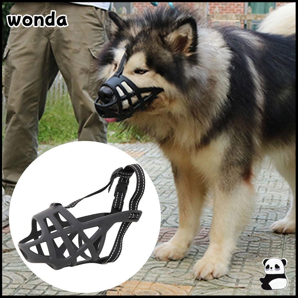 Wonda สุนัขขนาดใหญ่, ปรับยามกัดป้องกันเห่าตะกร้อ, ปลอดภัยระบายอากาศได้ปฏิบัติปากฝาครอบสุนัขขนาดใหญ่