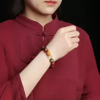 สร้อยข้อมือชาด, การออกแบบเทพเจ้าแห่งความมั่งคั่งห้าเทพ, ลูกปัดนำโชค, ของขวัญที่ดึงดูดโชคลาภ, ความมั่งคั่งและคำอวยพร