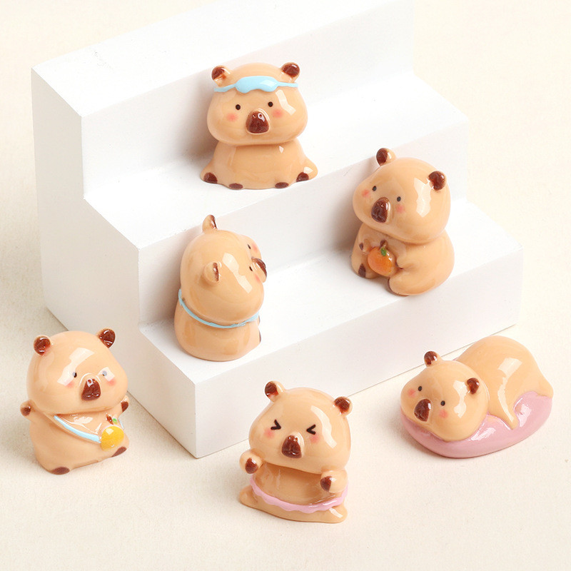 Kabara Capybara diy เครื่องประดับอุปกรณ์เสริมเรซิ่น Hole รองเท้าหัวเข็มขัด Creative Desktop รถเครื่อ