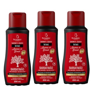 Kit 3 Sabonetes Intimo Barbatimão pH Equilibrado 200ml - Bio Instinto