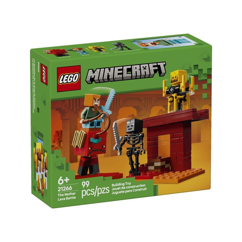 LEGO/LEGO 21266 Battle at the Lava Lake of the Underworld บล็อกตัวต่อสะสมของเล่นเด็กชายและเด็กหญิง y