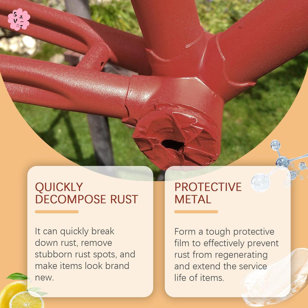 Rust Converter 100ML Multi-Functional Metal Cleaner สําหรับประตูเหล็กเครื่องมือ Anti-Rust Treatment 