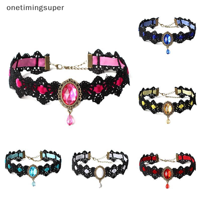 สร้อยคอมุกคริสตัลVintageGothic พร้อมจี้OTP