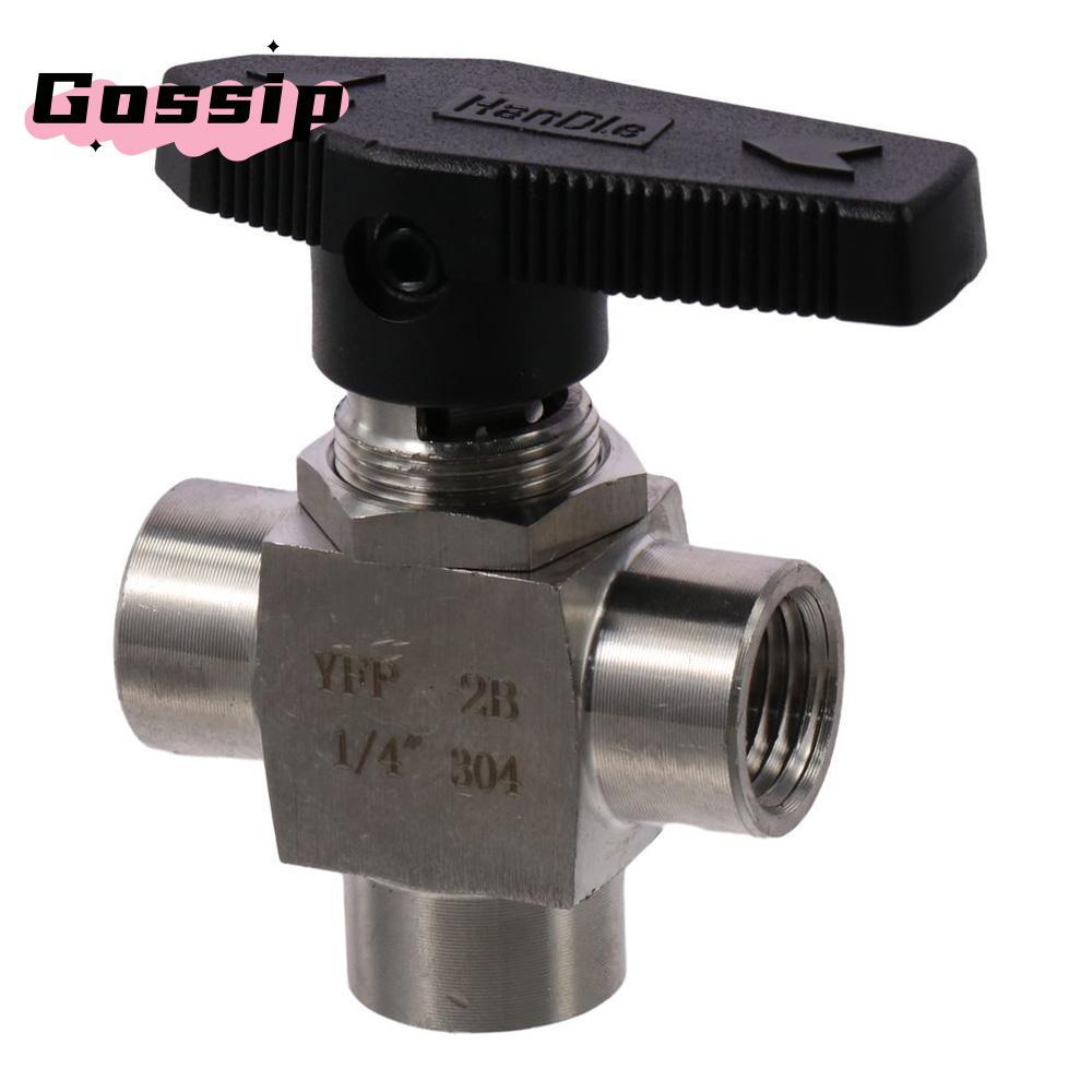 GOSSIP Air Tube Hand Valve, BSPP 3 Way Ball Valve, Thread Spring Check Valve ความแข็งสูงหญิง 3/8 Water Pipe Flow Control