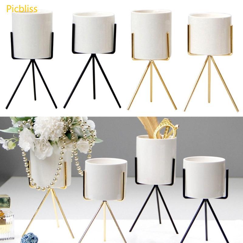 Picbliss Luxury Wrought Iron Makeup Storage Shelf ถาด Dressing Table Rack Organizer