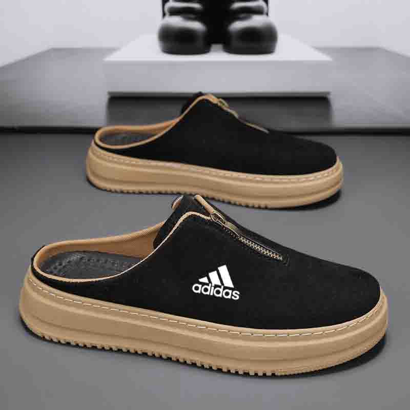 Baotou Half Slippers Platform รองเท้าผู้ชาย Low-Top Casual รองเท้าแตะผู้ชาย