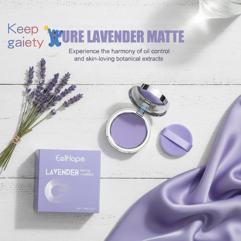 [Kpt-t] Lavender Matte Powder Oil Control Setting Powder กันน้ํา Smoothing Makeup Foundation Powder 