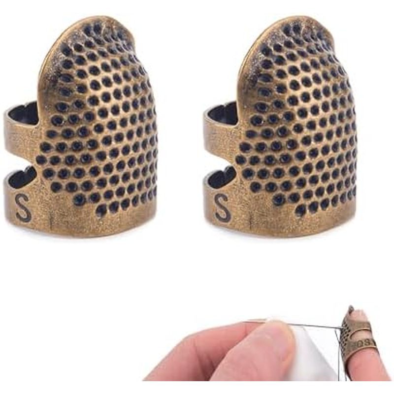 BEADNOVA มือเย็บ Finger Cots-ปรับโลหะ Finger Cots Finger Protector (ขนาด S และ M, 2 ชิ้นแพ็ค)