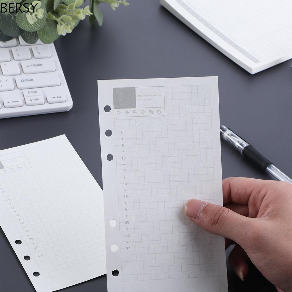BERSY Notebook Refill Student Stationery Spiral Binder To do List 45 แผ่น Line Dot Loose Leaf หน้าด้