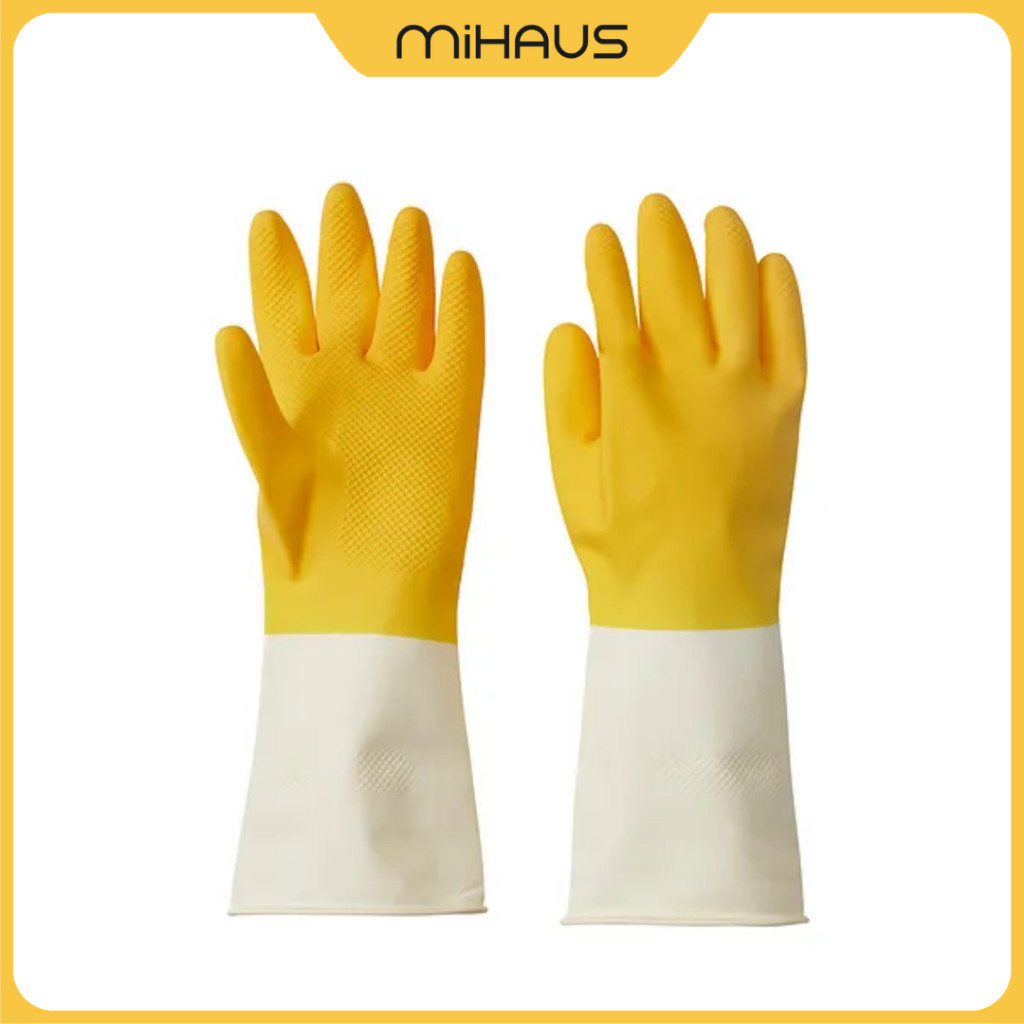 BEST CHOICE IKEA RINNIG ถุงมือสีเหลือง 2 ชิ้น SIZE M/SIZE S RI606