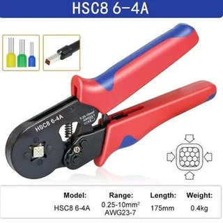 คีมย้ำหางปลา HSC8 6-4A คีมย้ำหางปลาไฟฟ้า ชุดคีมย้ำหางปลากลม หางปลากลม คอร์ดเอ็น คีมย้ำหางปลา Rivet