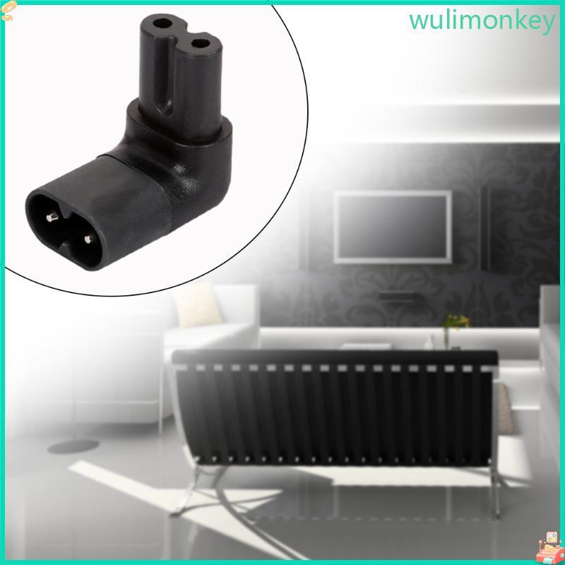 WU รูป 8 IEC320 C7 ถึง C8 90 องศา UP ลงมุม IEC C8 ถึง C7 อะแดปเตอร์ไฟ AC